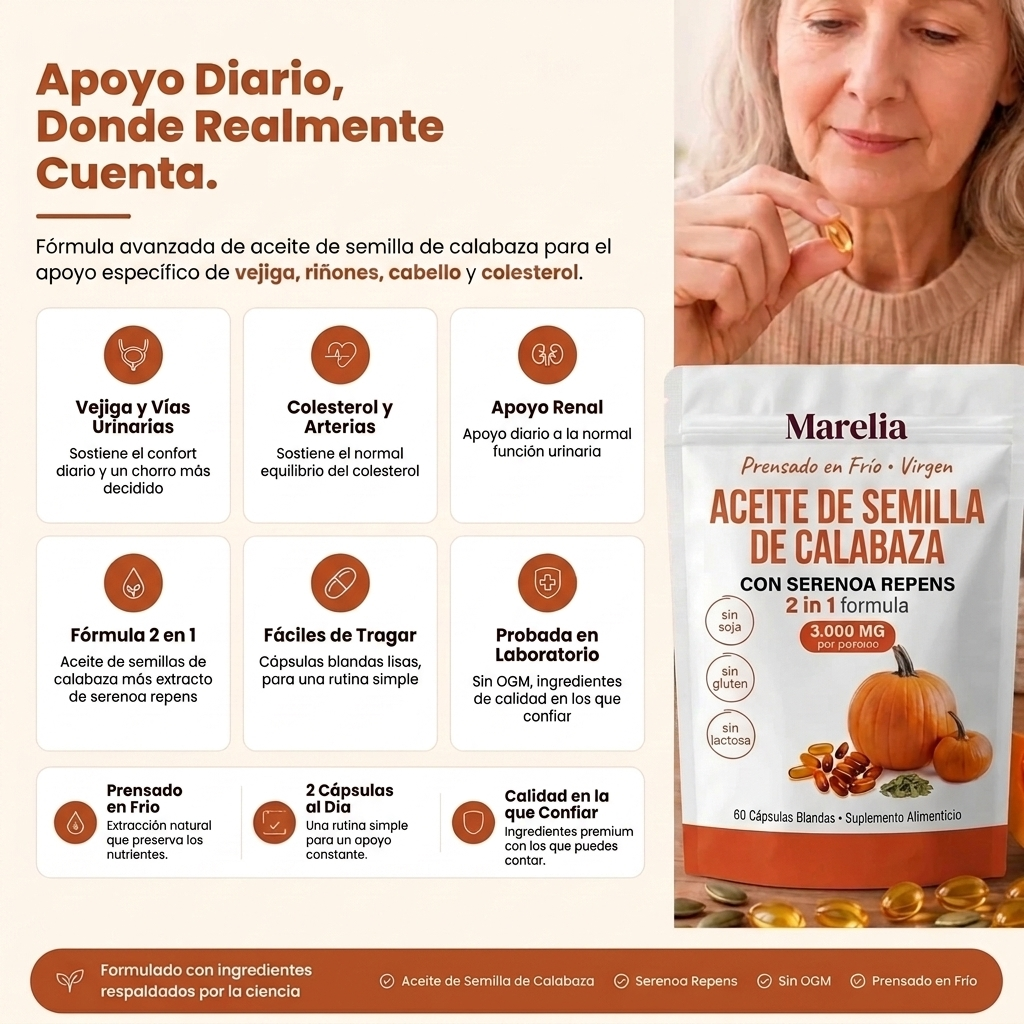 Aceite de Semillas de Calabaza Cápsulas Blandas